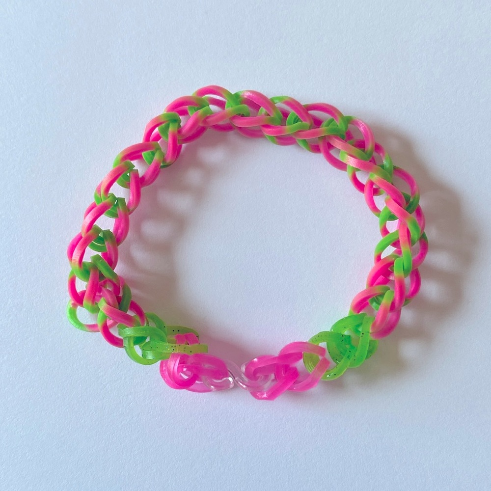 Hand Crafted Bracelet Strawberry Colored Bracelet